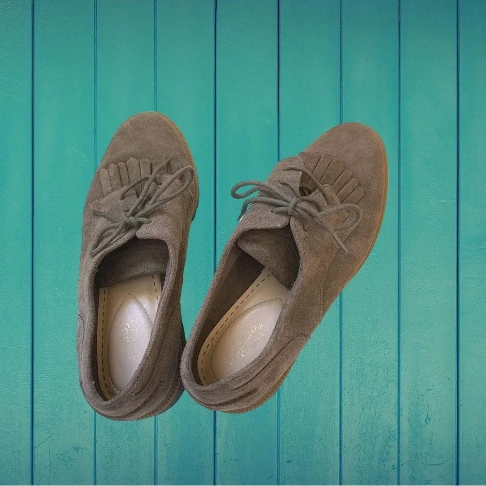 Clarks Brown Suede Flats